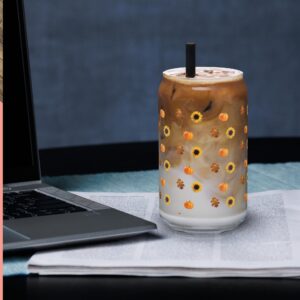 Vaso de cristal otoñal