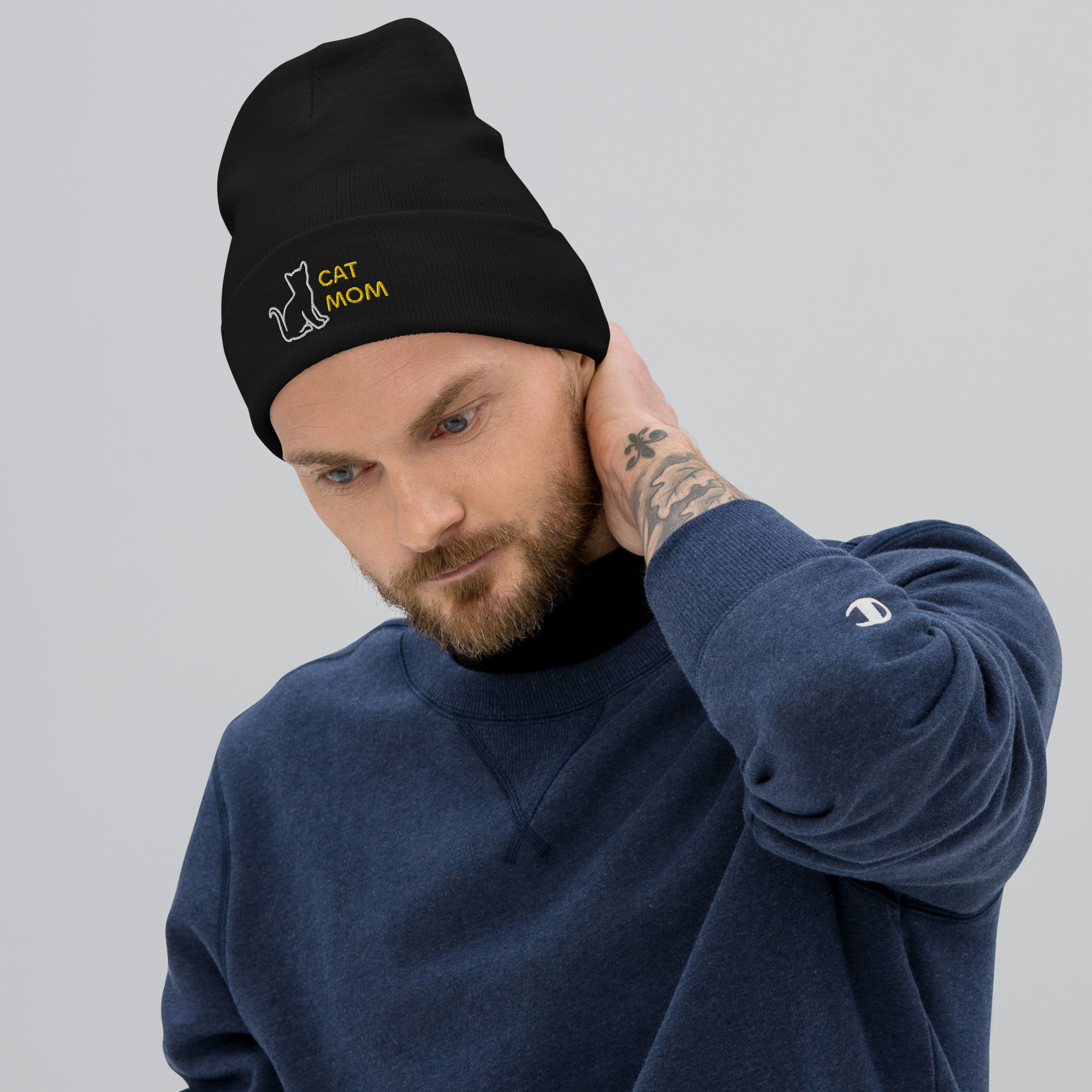 Gorro bordado "Cat Dad"