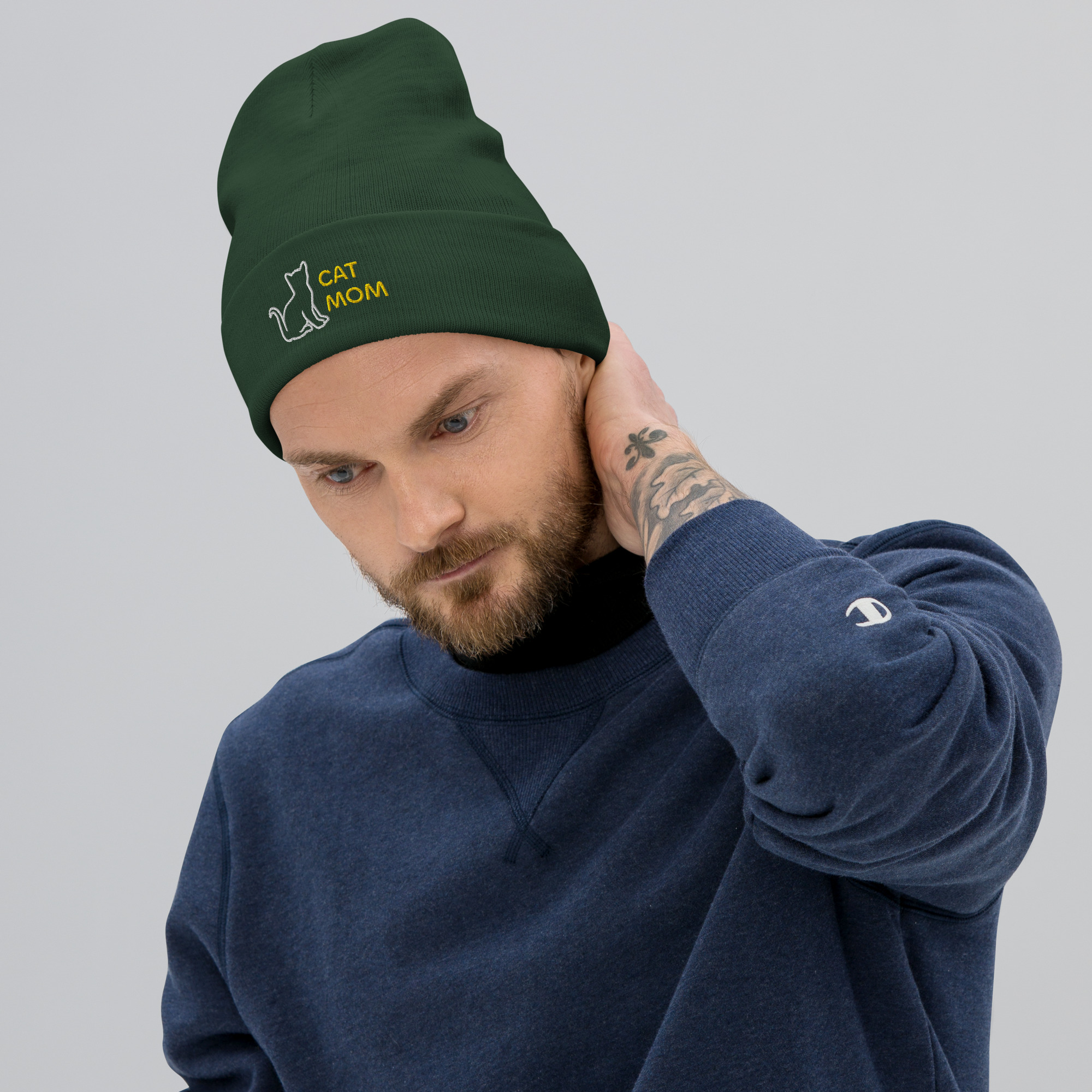 Gorro bordado "Cat Dad" - Imagen 4