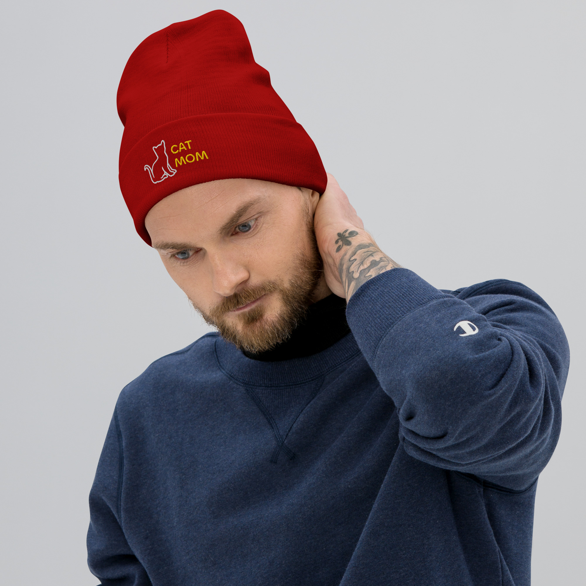 Gorro bordado "Cat Dad" - Imagen 3