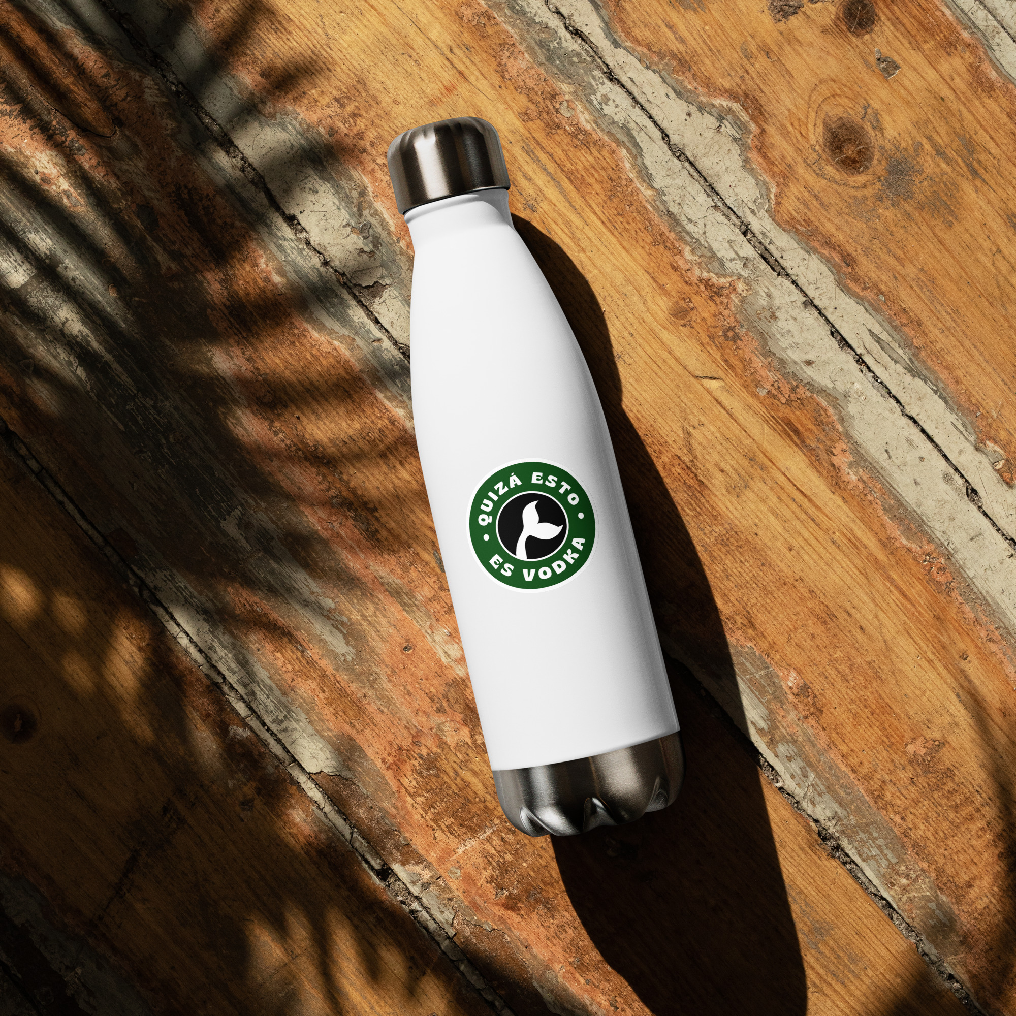 Botella de agua de acero inoxidable "Quizá es Vodka"